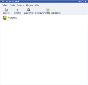 Votre lanceur de l'application Windows, dans le lanceur POL